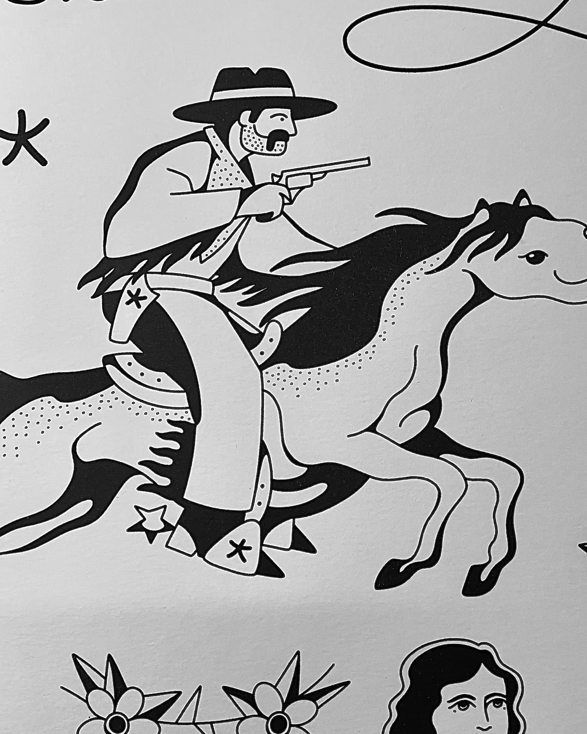 Classic Tattoo Flash Sheet | A3 Riso Print | Limited Edition 25