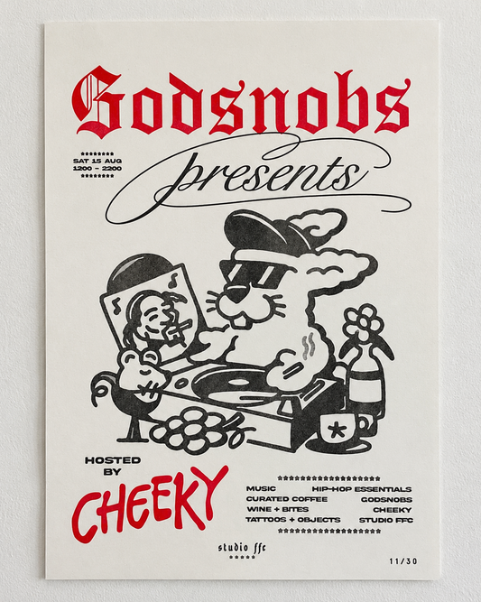 Godsnobs x Cheeky Event | A3 Riso Print | Limited Edition 30