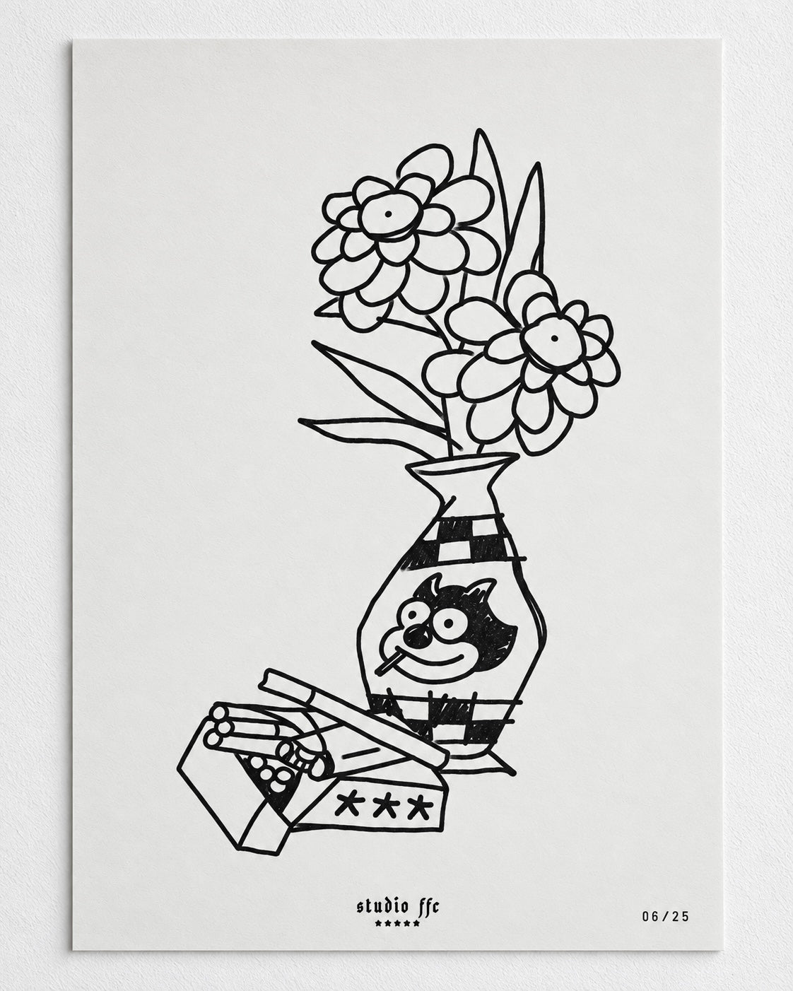 Felix Vase | A3 Riso Print | Limited Edition 25
