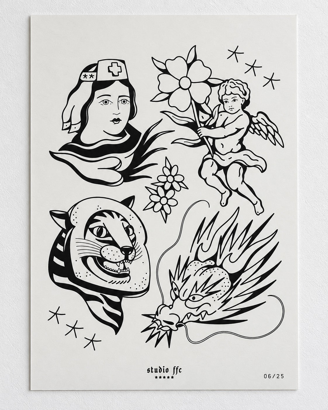 Tiger Bread Flash Sheet | A3 Riso Print | Limited Edition 25