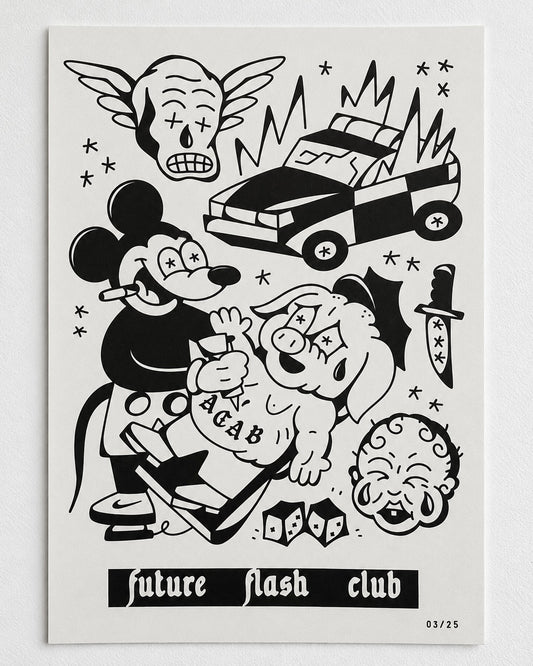 FTP Micky | A3 Riso Print | Limited Edition 25
