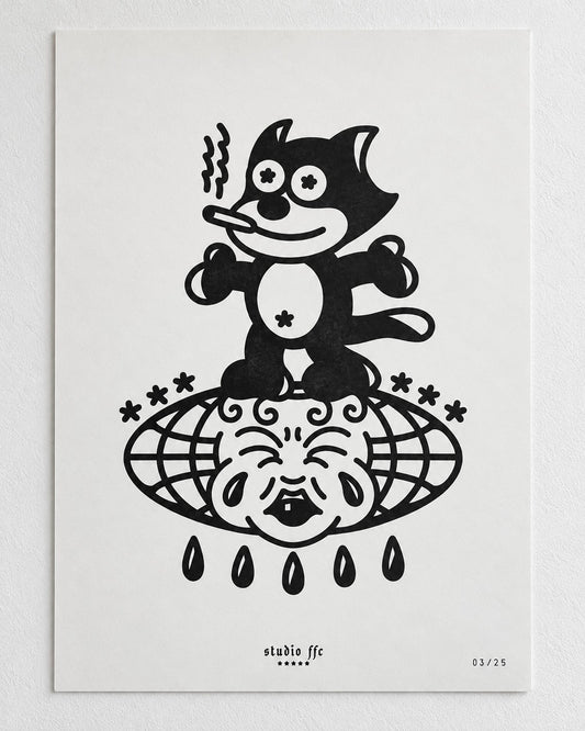 Felix x Crybaby | A3 Riso Print | Limited Edition 25