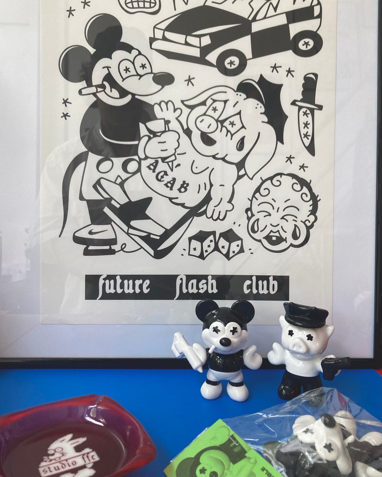 Mike the Mouse & Pete the Pig Collectible * First Edition Twin Pack + Limited A3 Riso Print