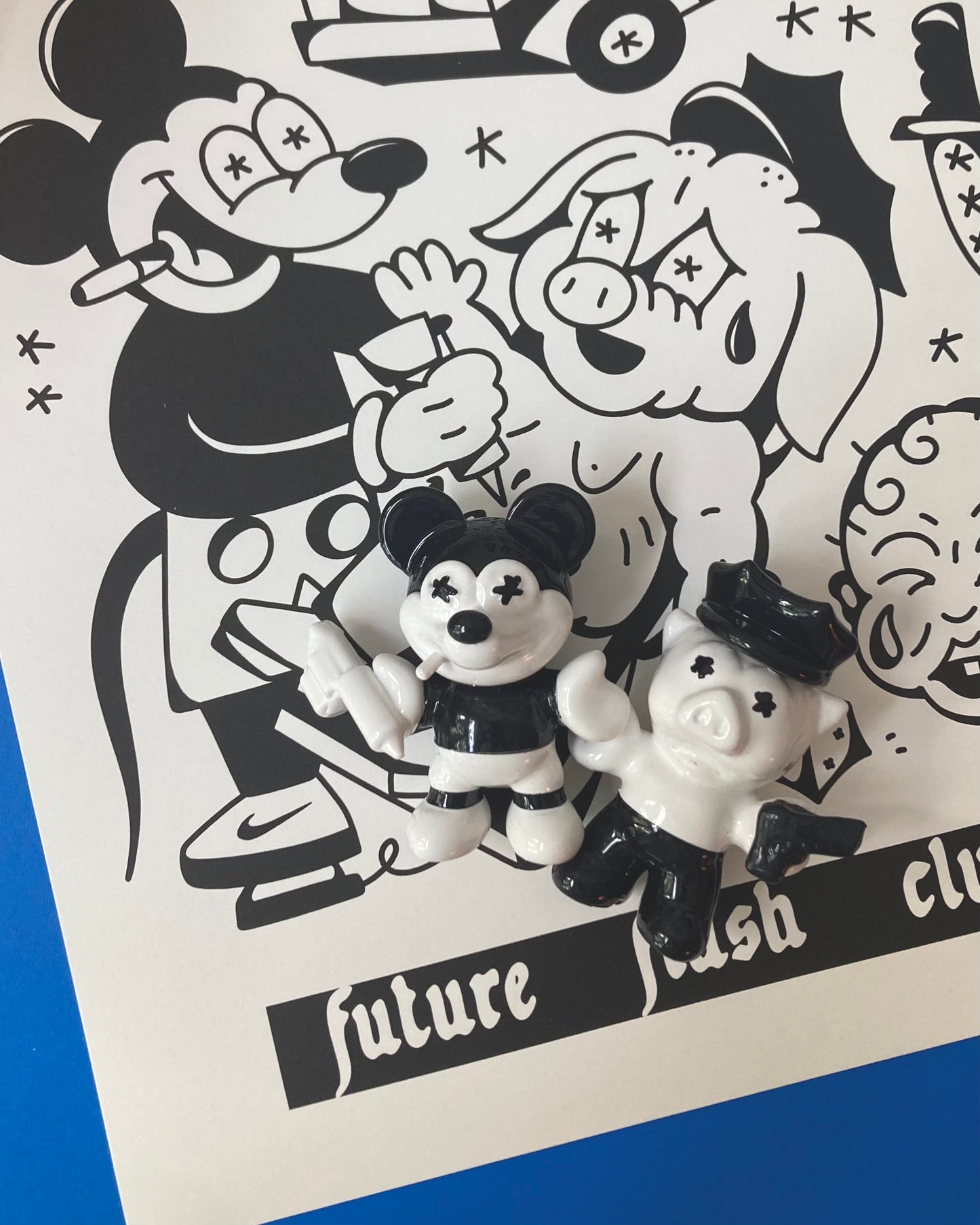 Mike the Mouse & Pete the Pig Collectible * First Edition Twin Pack + Limited A3 Riso Print