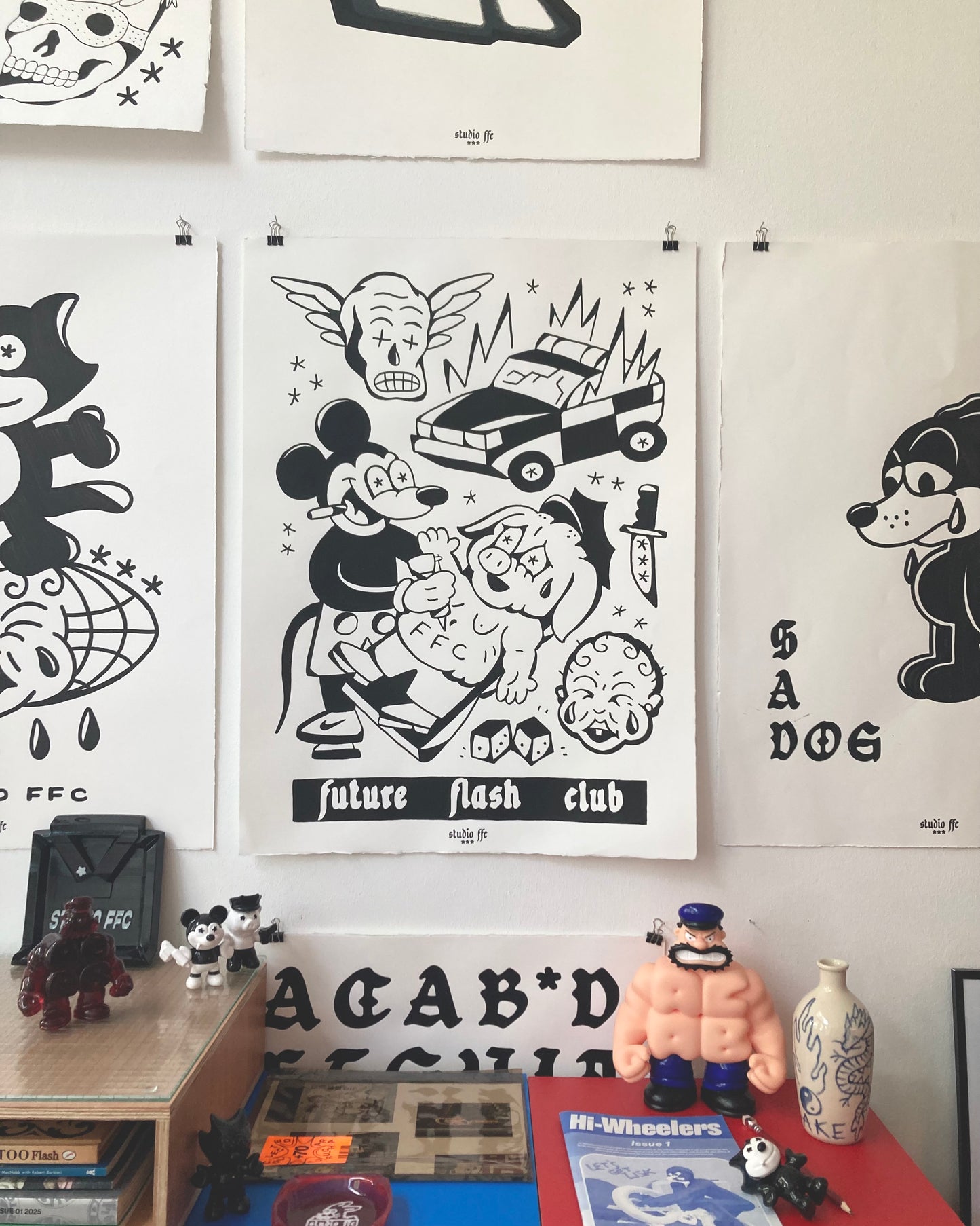 Mike the Mouse & Pete the Pig Collectible * First Edition Twin Pack + Limited A3 Riso Print