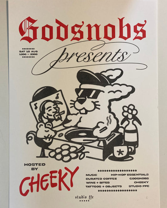 A3 Riso Print Limited 30 "Godsnobs x Cheeky Event"