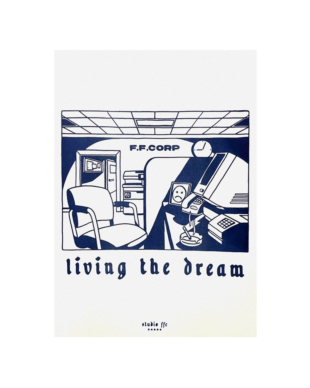 Living the Dream | A3 Riso Print | Limited Edition 25