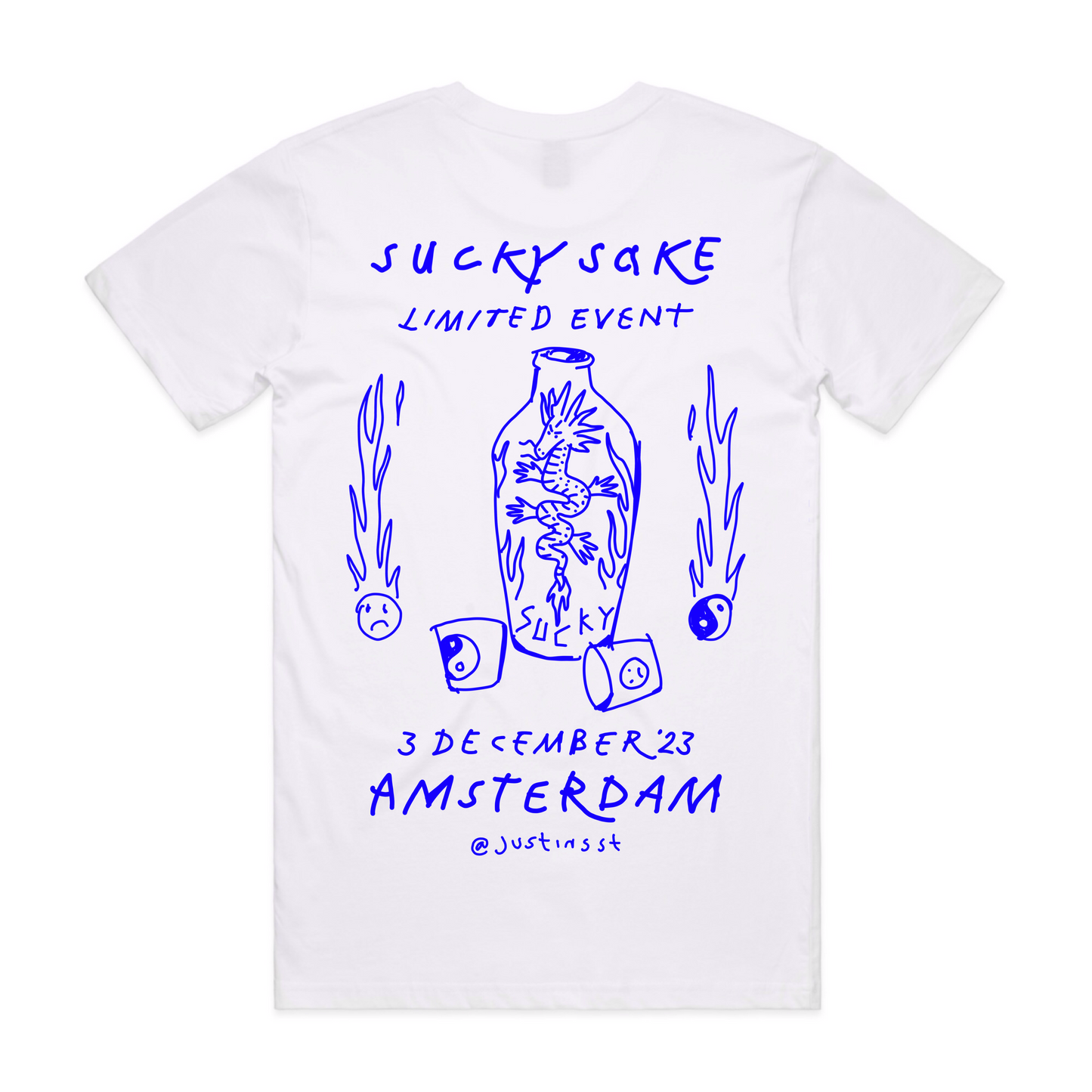 SUCKY SAKE PROMO TEE, Limited Edition Ceramic Event Amsterdam